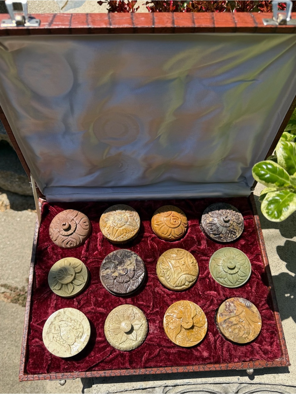 Rare collection of unique soapstone trinket boxes